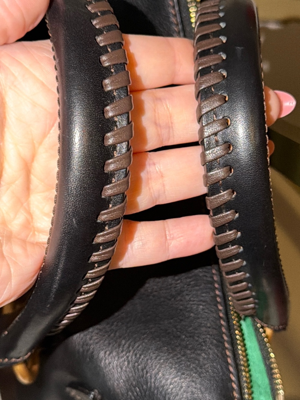 Dooney & Bourke Florentine Leather Regular Satchel Bag - Black - Picture 3 of 9